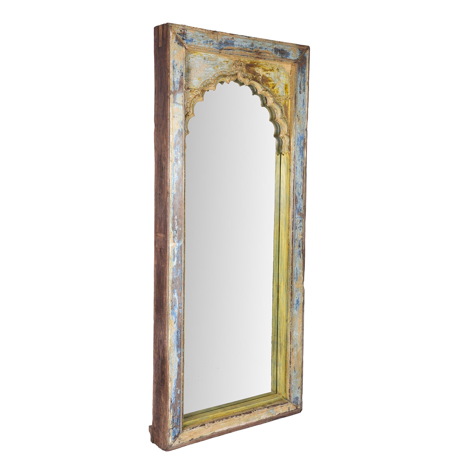 Floor Standing Mihrab Door Mirror From Kutch - 19th Century