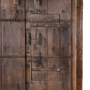 Limed Teak Kutchi Door And Frame - 19th Century