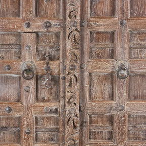 Limed Teak Kutchi Door And Frame - 19th Century