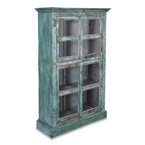 Painted Glazed Book Cabinet - Early 20th Century