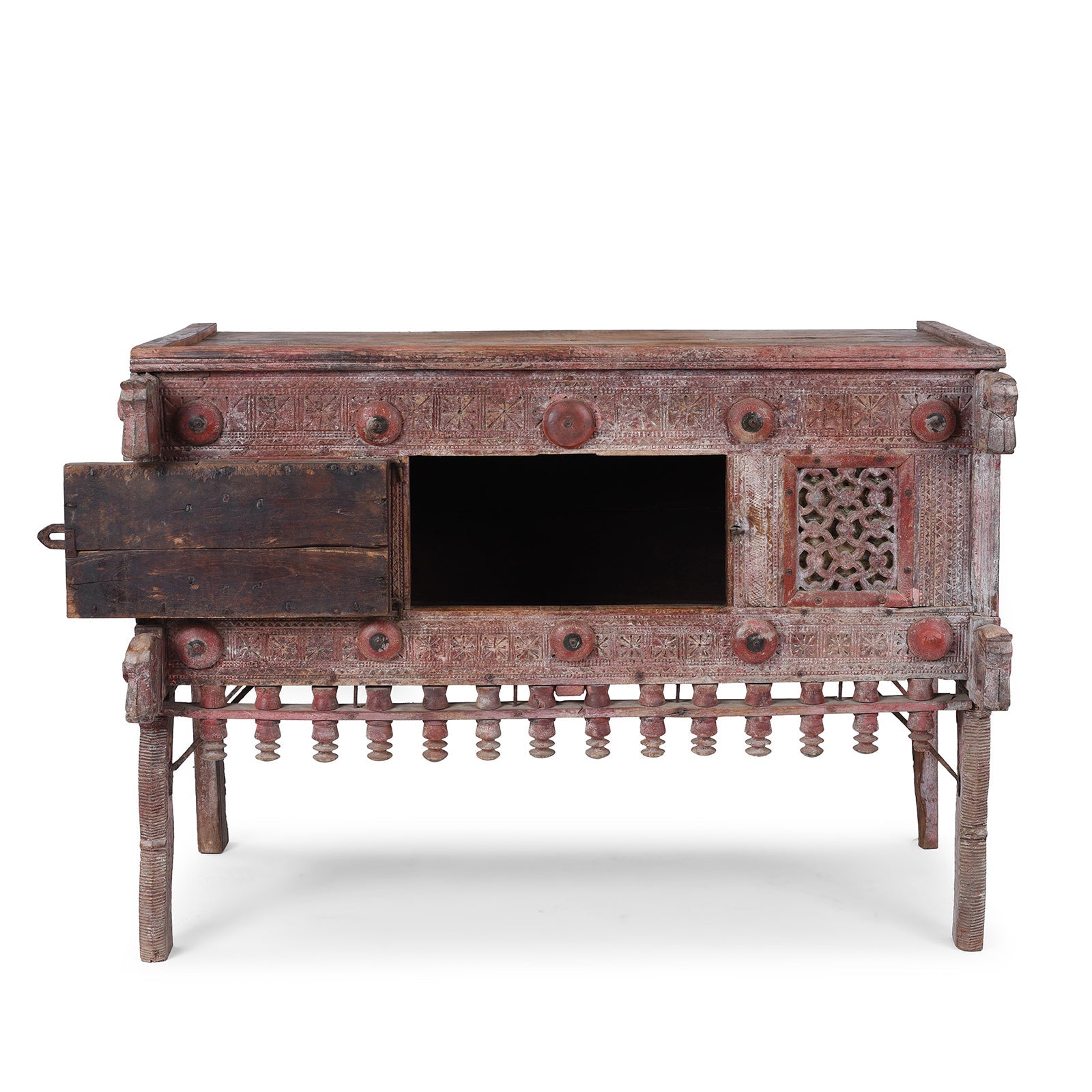 Painted Majus Dowry Chest From Gujarat - 19th Century