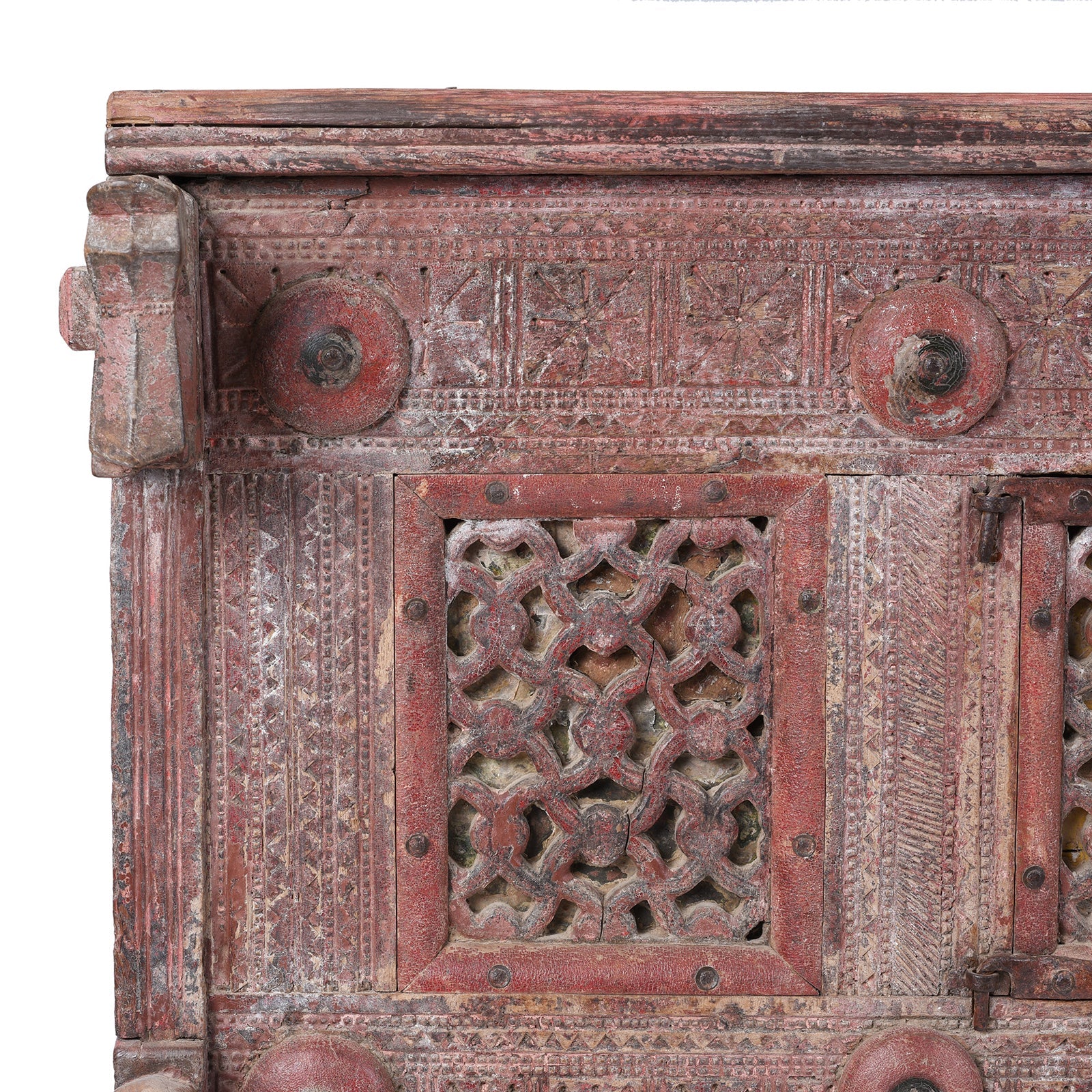 Painted Majus Dowry Chest From Gujarat - 19th Century