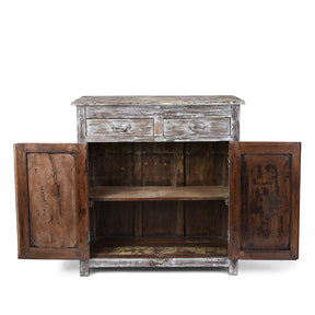 Reclaimed Teak Side Cabinet With Painted Finish
