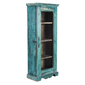 Green Painted Glazed Wall Cabinet - 1940