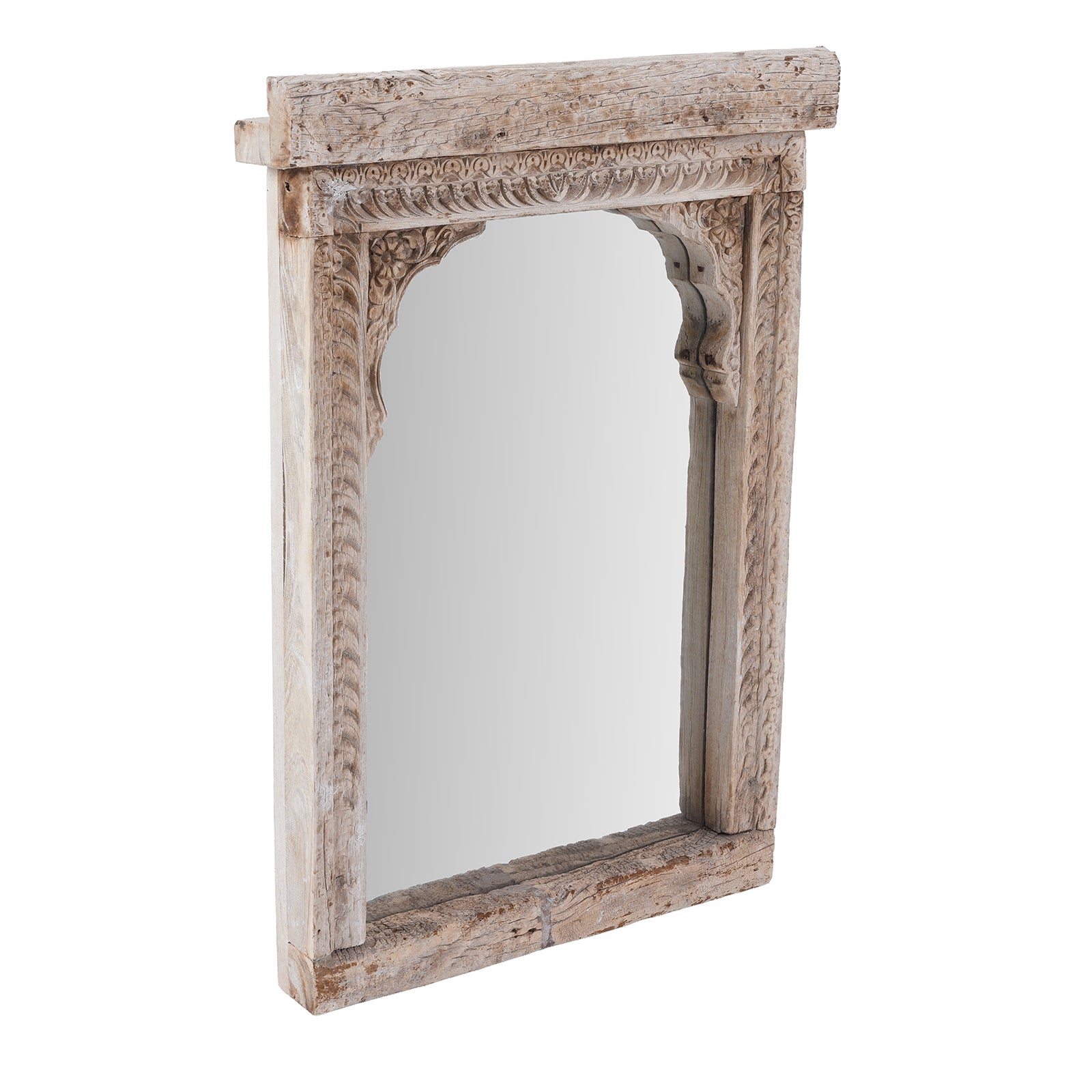 Bleached Shekhawati Mirror - 19th Century