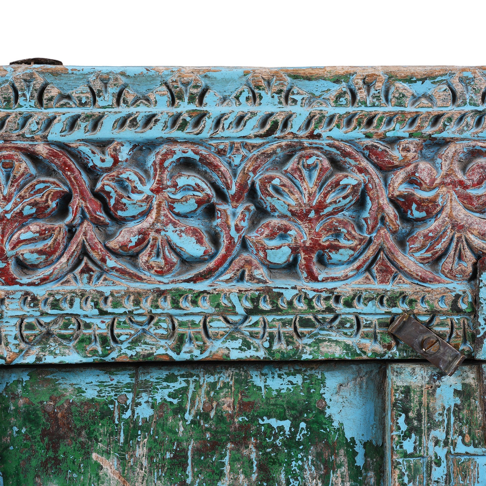 Carved Teak Indian Manjus Dowry Chest From Banswara - 19th Century