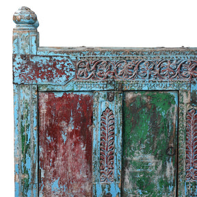Carved Teak Indian Manjus Dowry Chest From Banswara - 19th Century