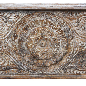 Carved Blanket Chest Made From Reclaimed Teak