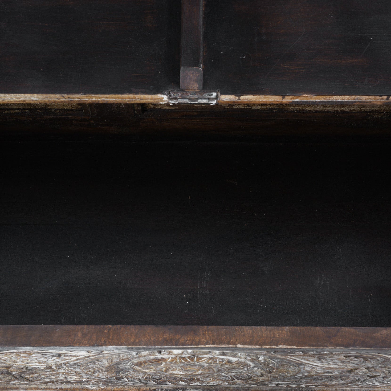 Carved Blanket Chest Made From Reclaimed Teak