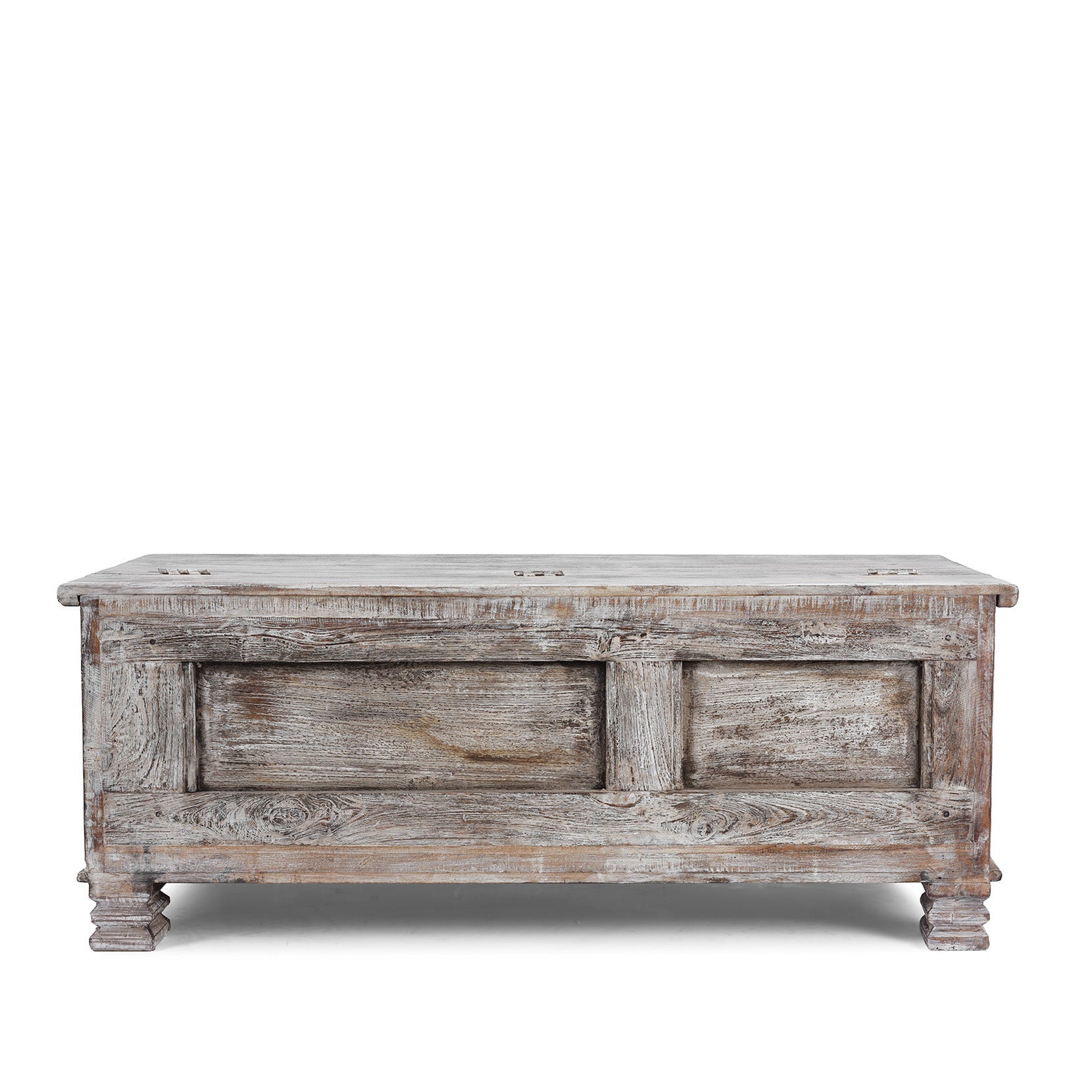 Carved Blanket Chest Made From Reclaimed Teak