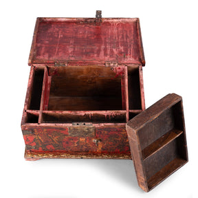 Painted Cash Box From Phalodi - 18th Century