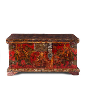 Painted Cash Box From Phalodi - 18th Century