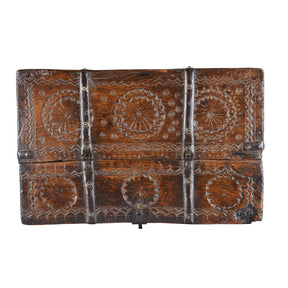 Chip Carved Merchant Box From Jaisalmer - 19th Century