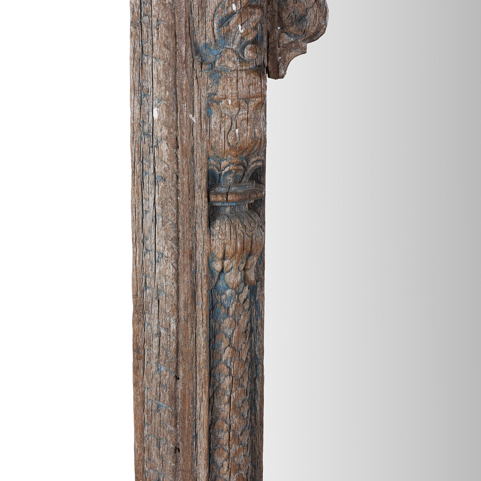 Carved Window Mirror From Haryana - 18th Century