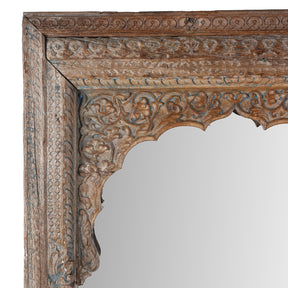 Carved Window Mirror From Haryana - 18th Century