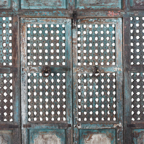 Painted Door & Divider Panel From Kutch - 19th Century