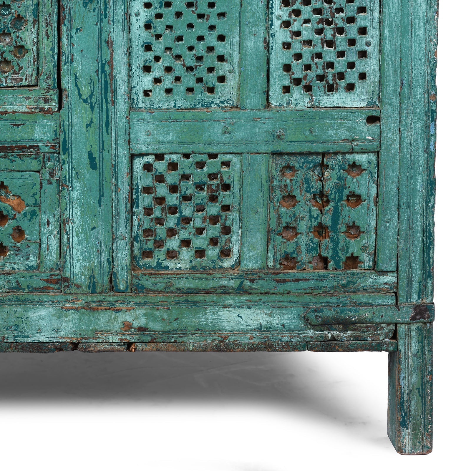 Green Painted Majus From Gujarat - 19Thc