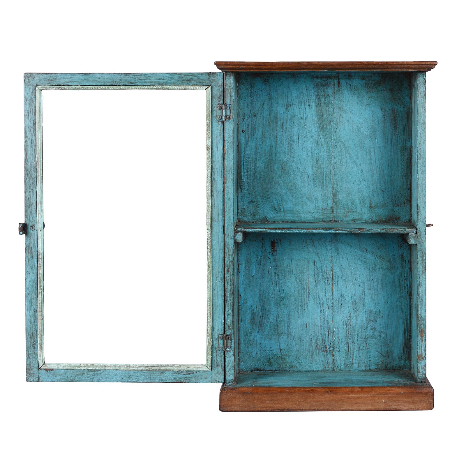 Teak Glazed Wall Cabinet - Ca 1920