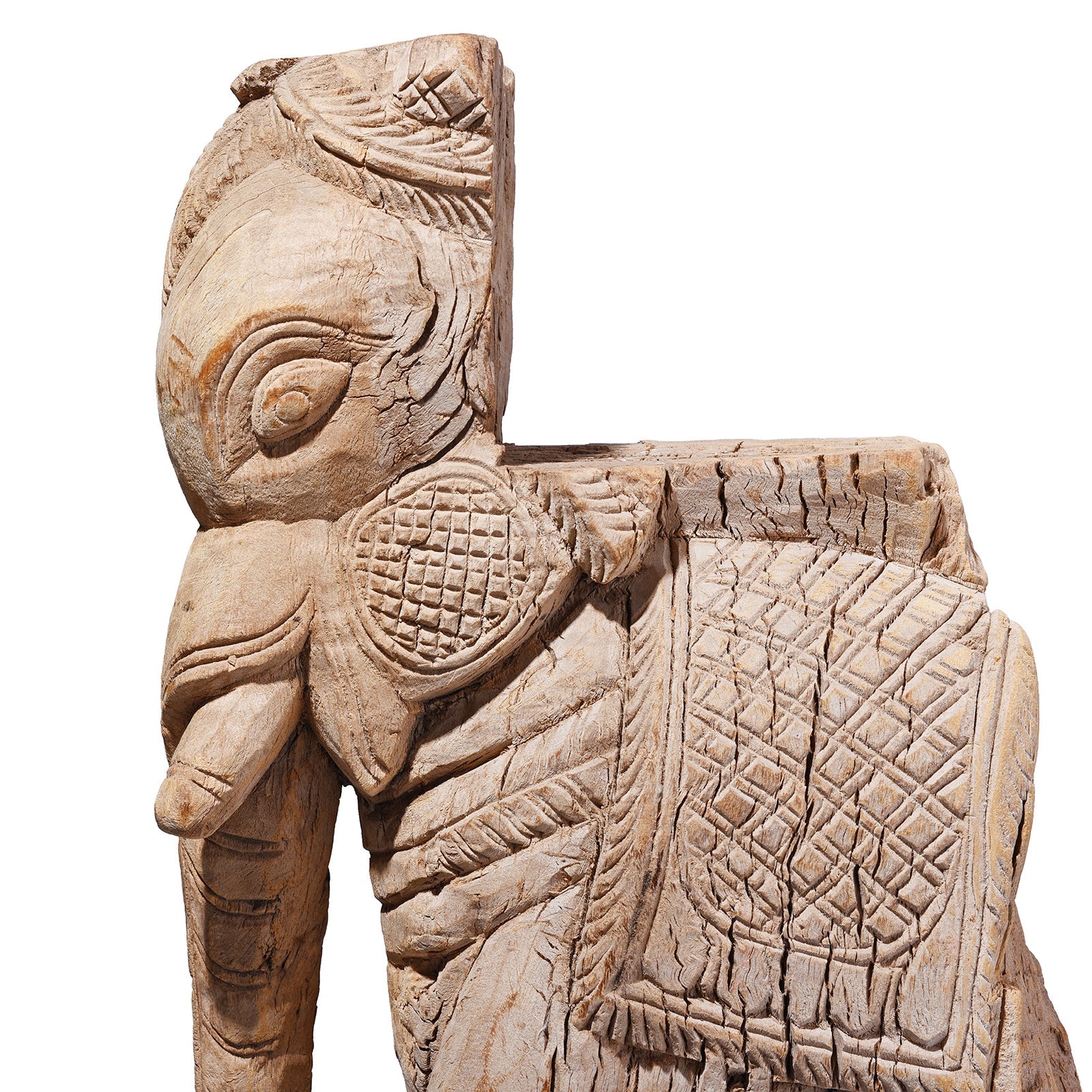 Elephant Corbel On Stand From Tamil Nadu- 19th Century