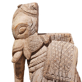 Elephant Corbel On Stand From Tamil Nadu- 19th Century