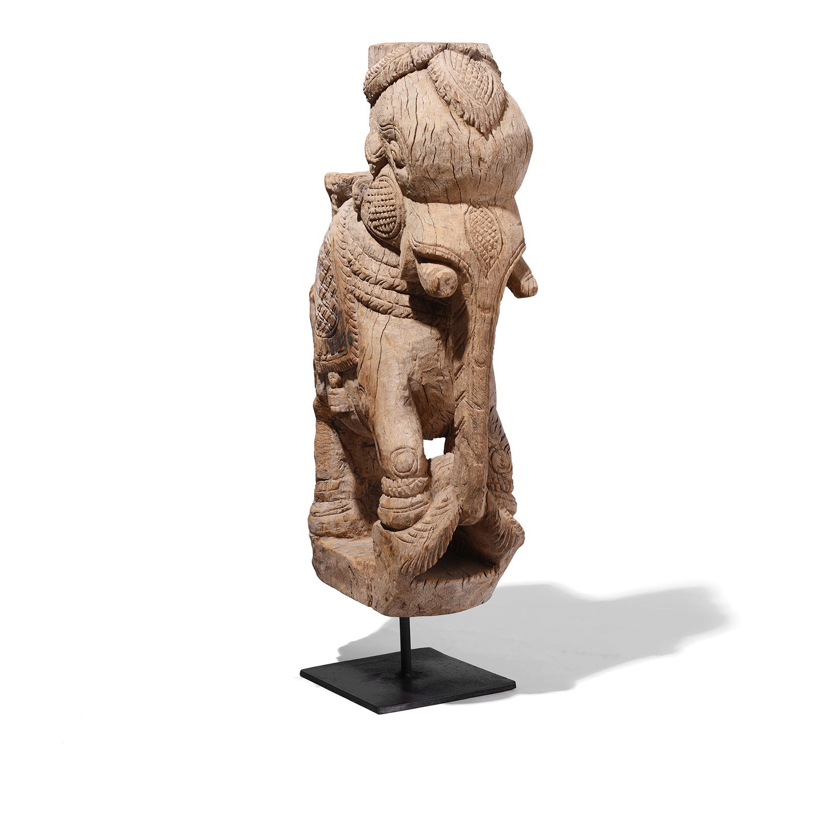 Elephant Corbel On Stand From Tamil Nadu- 19th Century