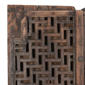 Teak Temple Door From Kota - 18th Century