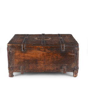 Chip Carved Merchants Box From  Rajasthan - 19th Century