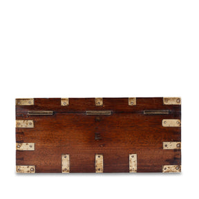 Brass Bound Indian Jewellery Box - 19th Century