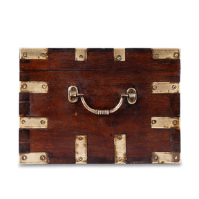 Brass Bound Indian Jewellery Box - 19th Century