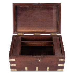 Brass Bound Indian Jewellery Box - 19th Century