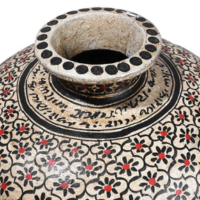 Painted Iron Matka (Indian Water Pot)