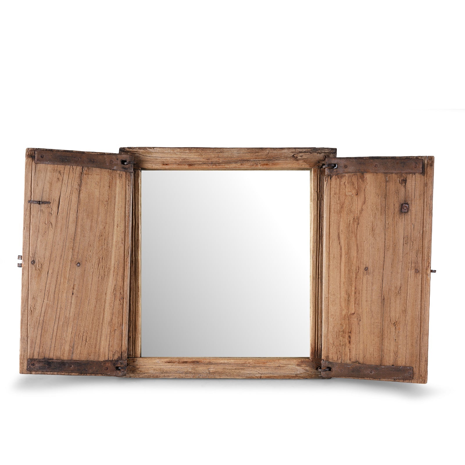 Bleached Teak Rajasthani Mirror - 19th Century