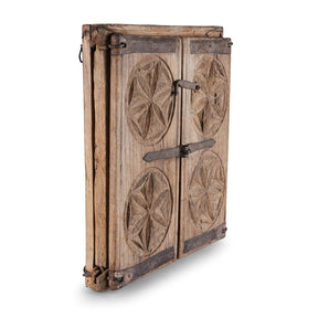 Bleached Teak Rajasthani Mirror - 19th Century