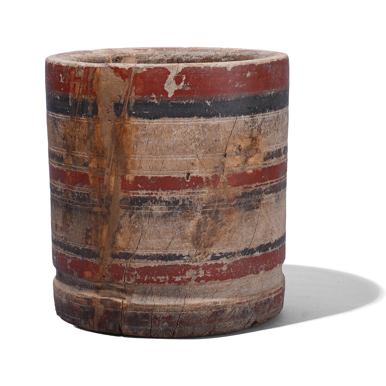 Teak Okli Mortar From Rajasthan - 19th Century