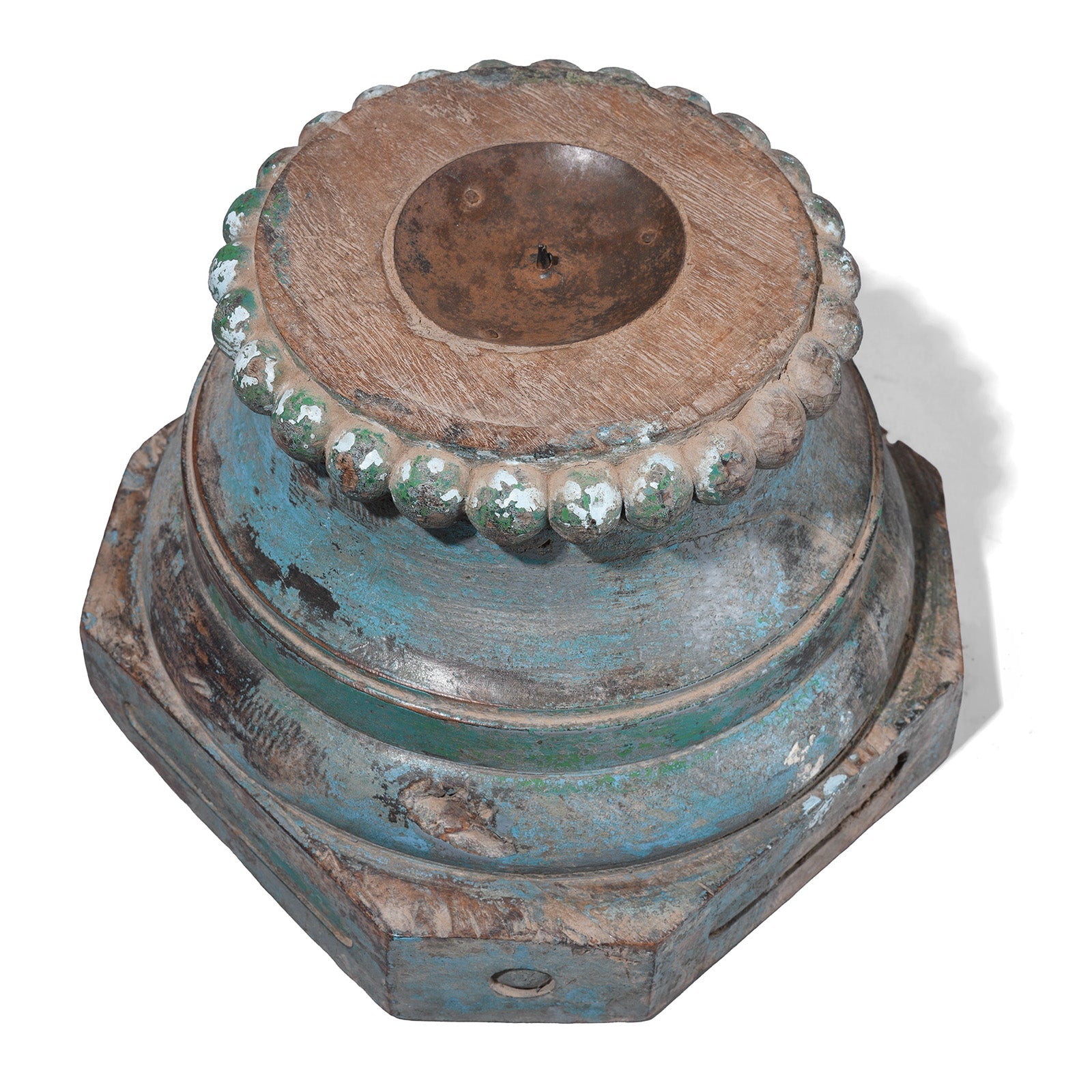 Painted Pillar Capitol Candlestand - 19th Century