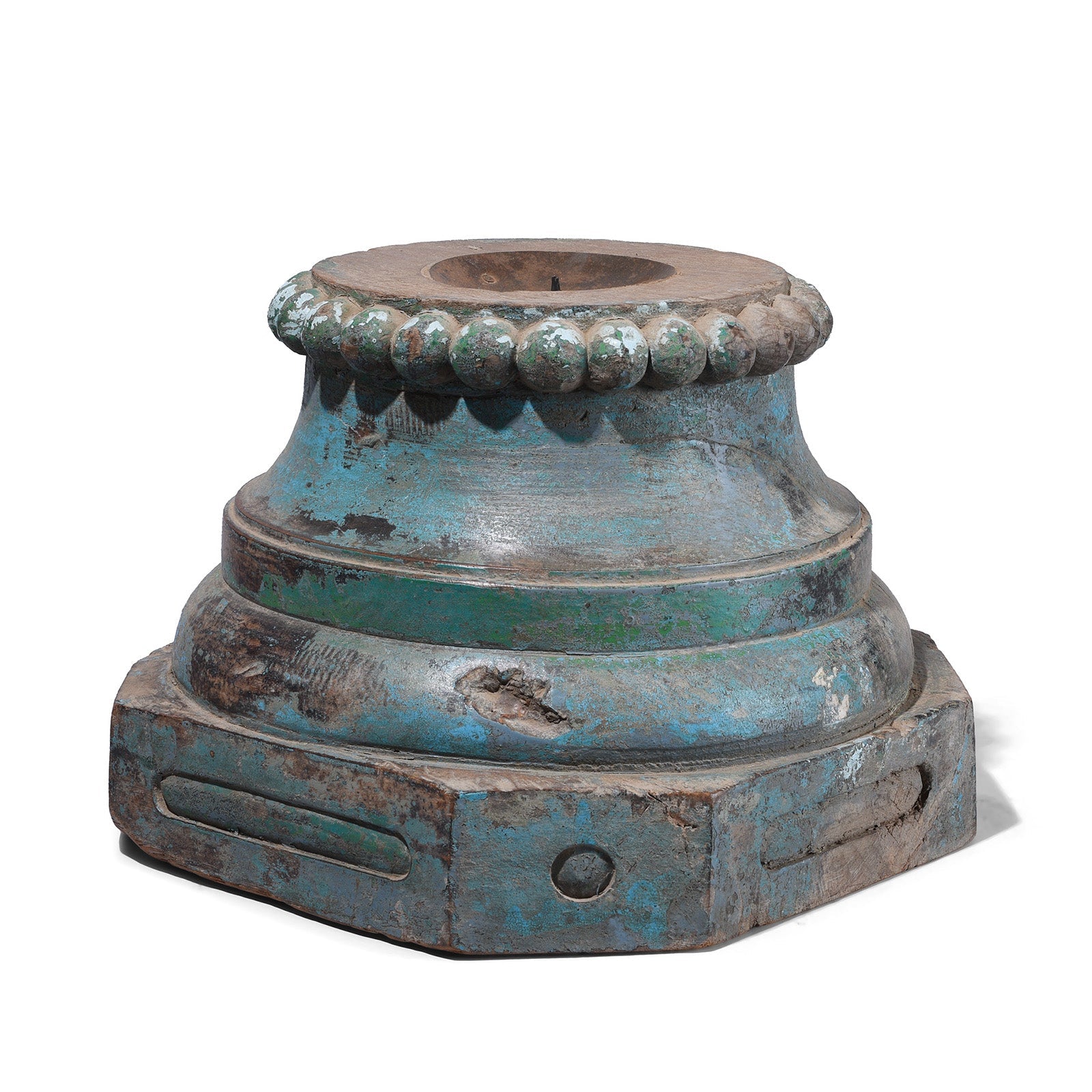 Painted Pillar Capitol Candlestand - 19th Century
