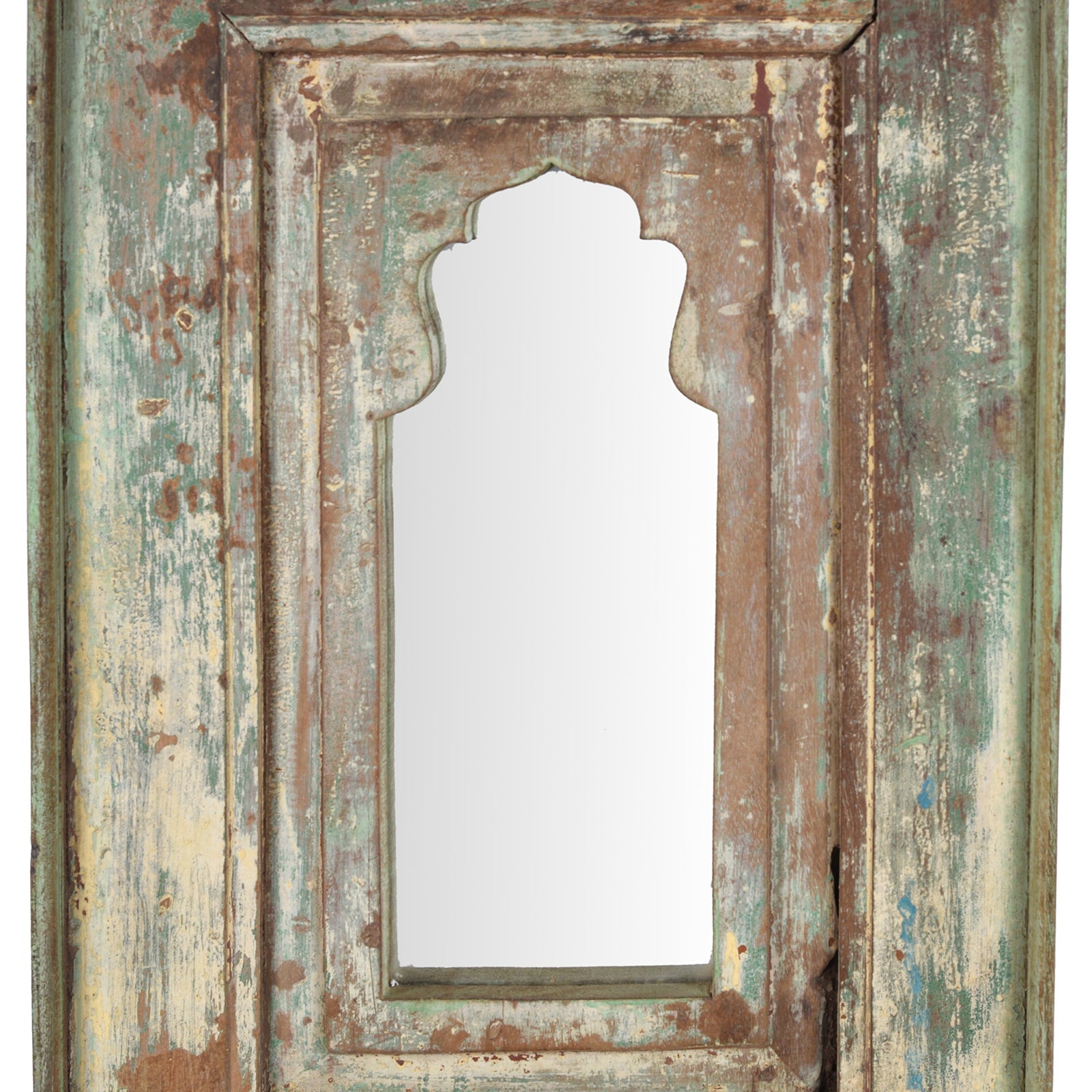 Indian Teak Double Mihrab Mirror