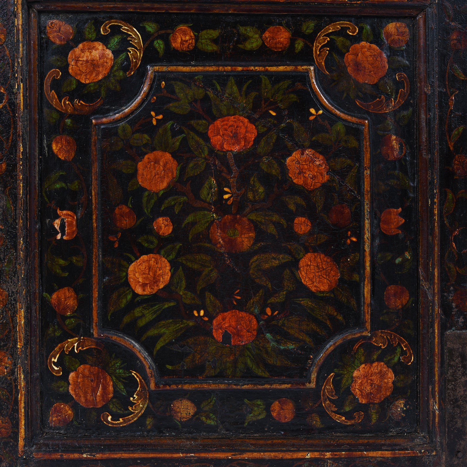 Qajar Style Polychrome Doors From Bikaner - Late 18th Century
