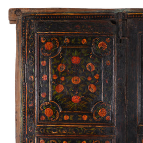 Qajar Style Polychrome Doors From Bikaner - Late 18th Century
