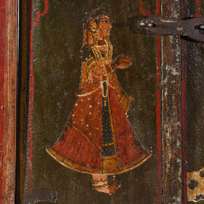 Radha Krishna Shutter From Bikaner - 19th Century