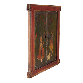 Radha Krishna Shutter From Bikaner - 19th Century