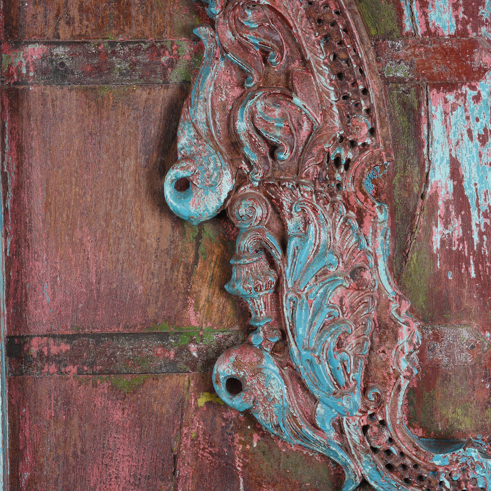 Painted Bikaner Door - 19Thc