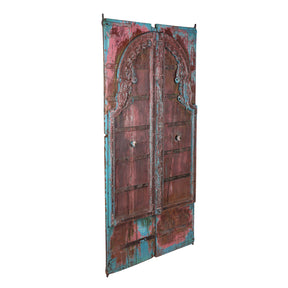 Painted Bikaner Door - 19Thc