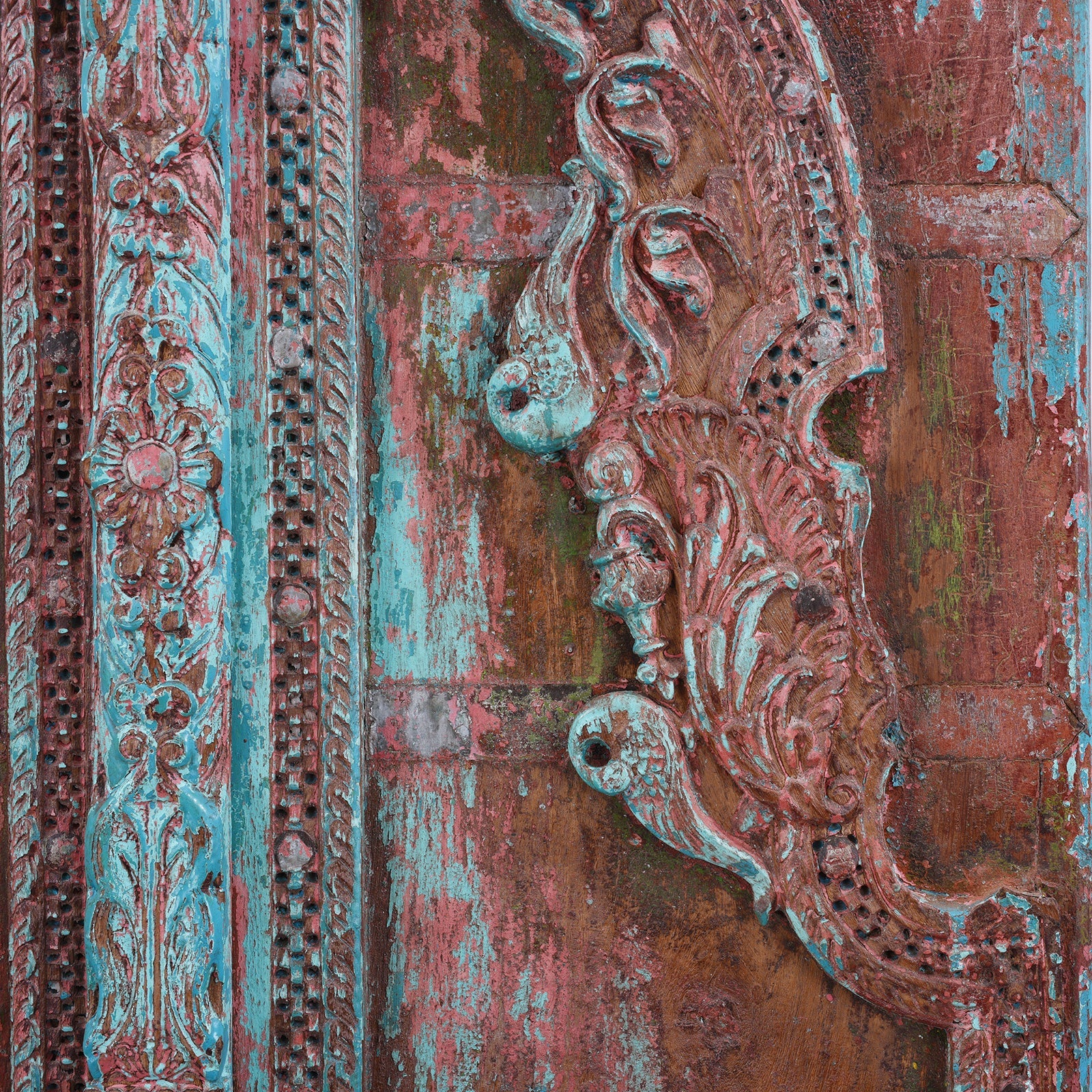 Painted Bikaner Roheda Door - 19th Century
