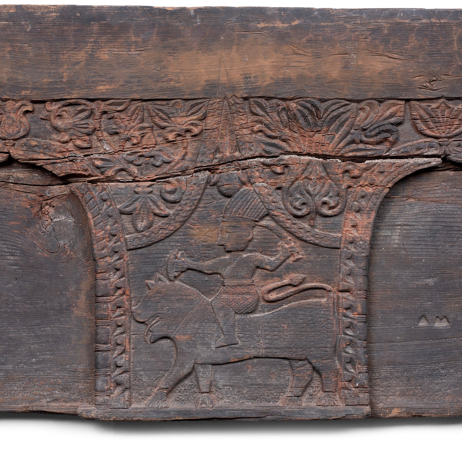Tribal Carved Panel From Kullu - 19th Century