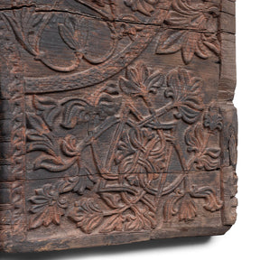 Tribal Carved Panel From Kullu - 19th Century