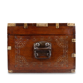 Brass Bound Mandalay Dowry Box From Burma - 1900