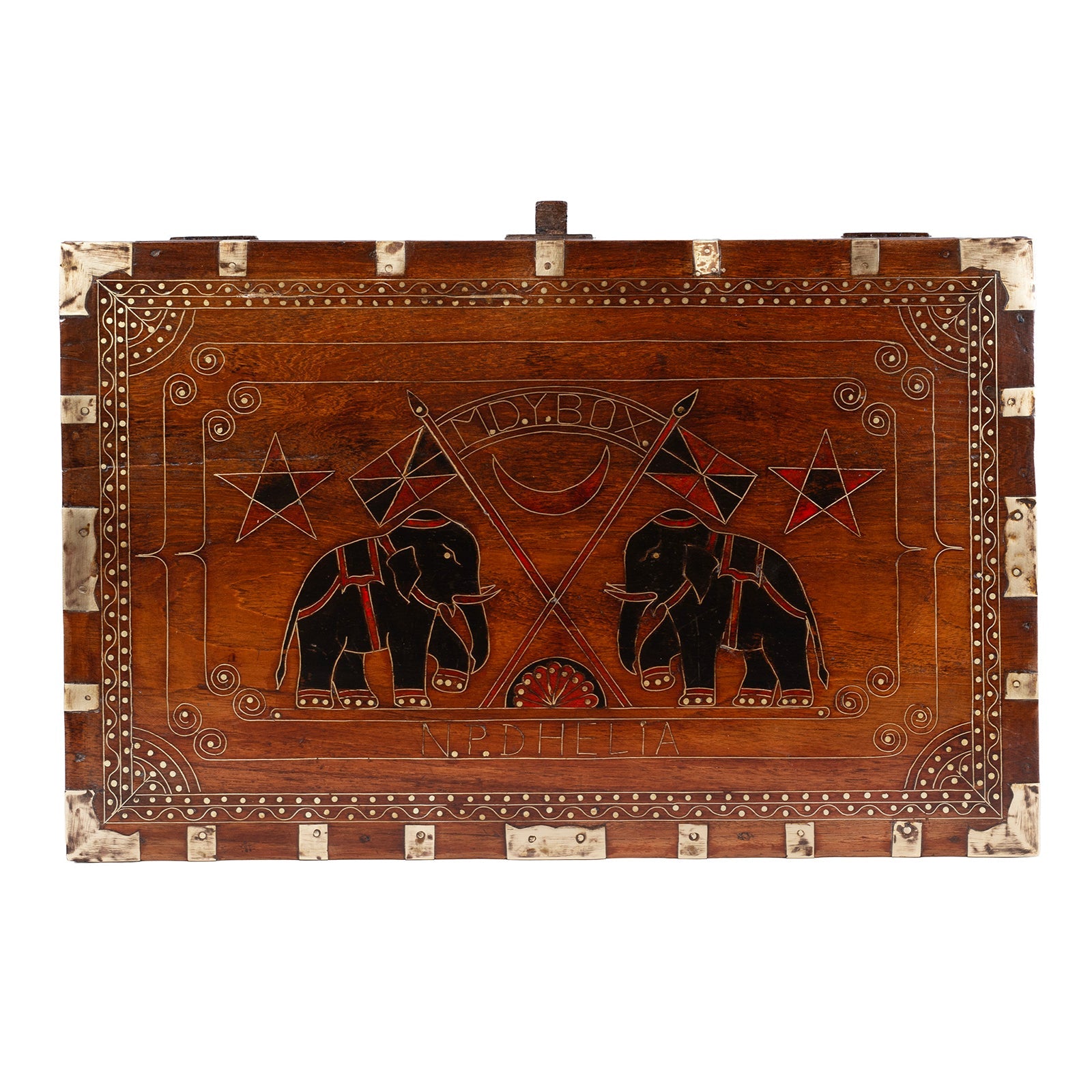 Brass Bound Mandalay Dowry Box From Burma - 1900