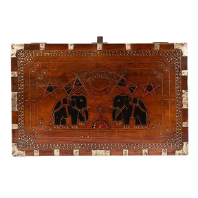 Brass Bound Mandalay Dowry Box From Burma - 1900