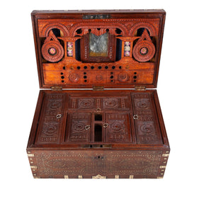 Brass Bound Mandalay Dowry Box From Burma - 1900